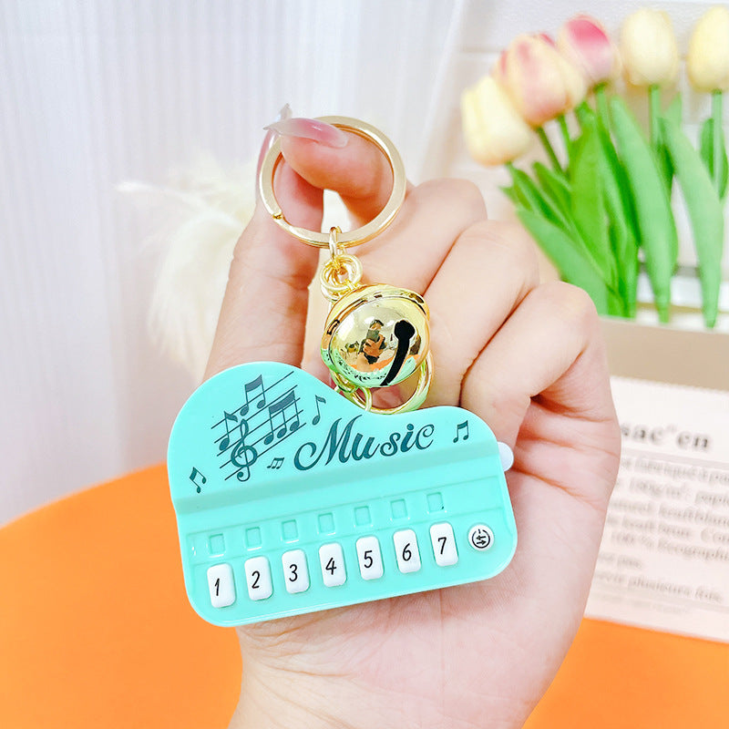 Wholesale Luminous Mini Piano Toy Plastic Keychains
